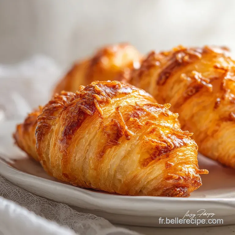 Recette Mini Croissant Sal&eacute; Jambon Fromage