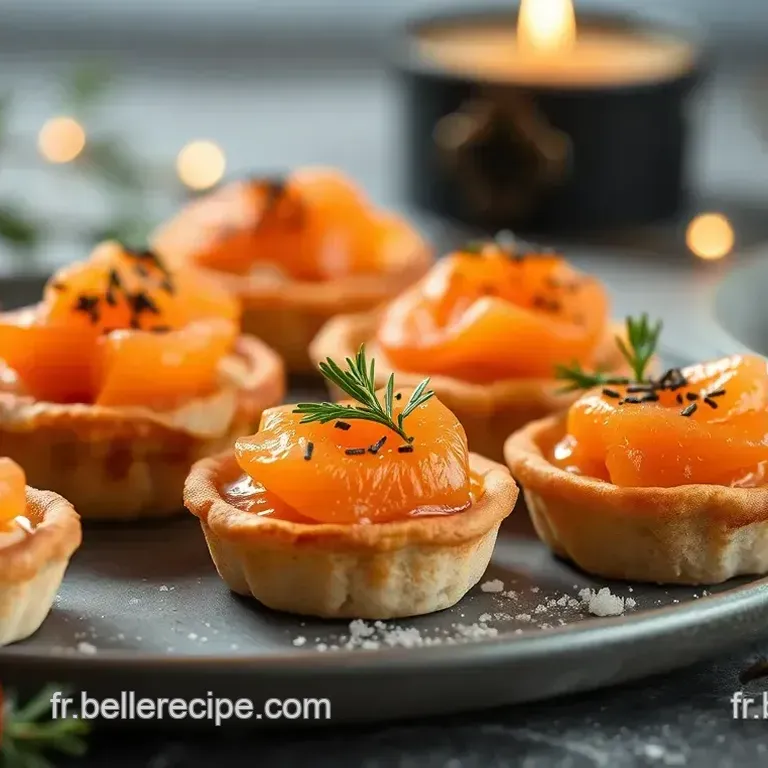 Mini-Tartelettes Festives au Saumon Fum&eacute; et Aneth