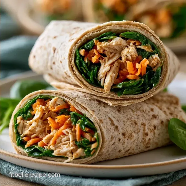 Mini Wrap Poulet Crudit&eacute;s: Frais et Maison