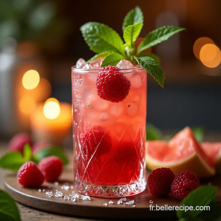 Le Rendezvous Mojito Cocktail Signature Framboisementhe Fra&icirc;cheur Instantan&eacute;e presentation