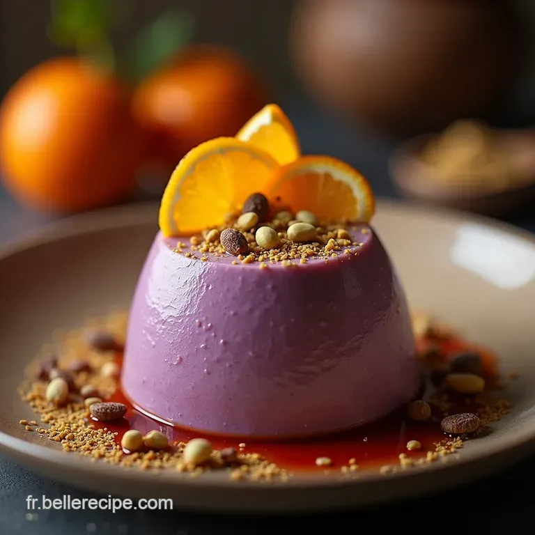Le Souffle De Marrakech Mousse De Betterave Violette Zestes Dorange Et Croustillant De Pistaches presentation