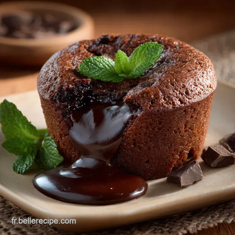 Muffin Au Chocolat Au Fromage Frais : Coeur Cr&eacute;meux presentation