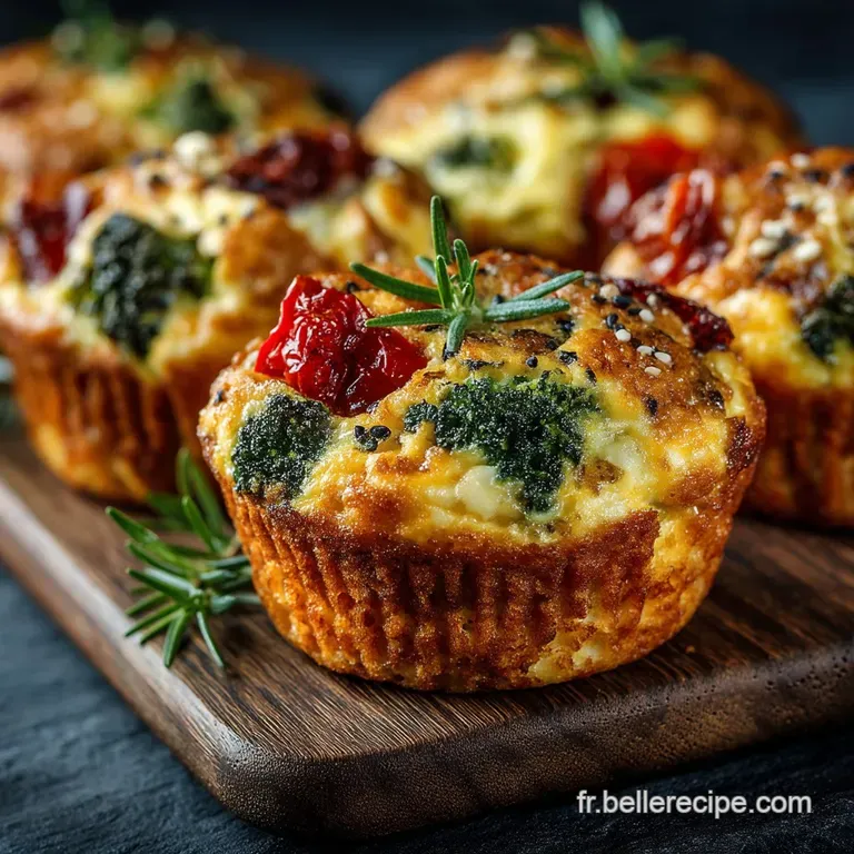 Muffins aux &OElig;ufs et L&eacute;gumes Frittata &Eacute;pinards F&eacute;ta