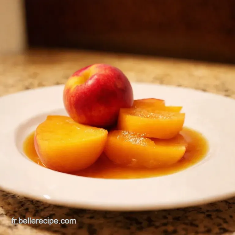 Nectarines R&ocirc;ties Au Miel Un Dessert Express Caram&eacute;lis&eacute; presentation