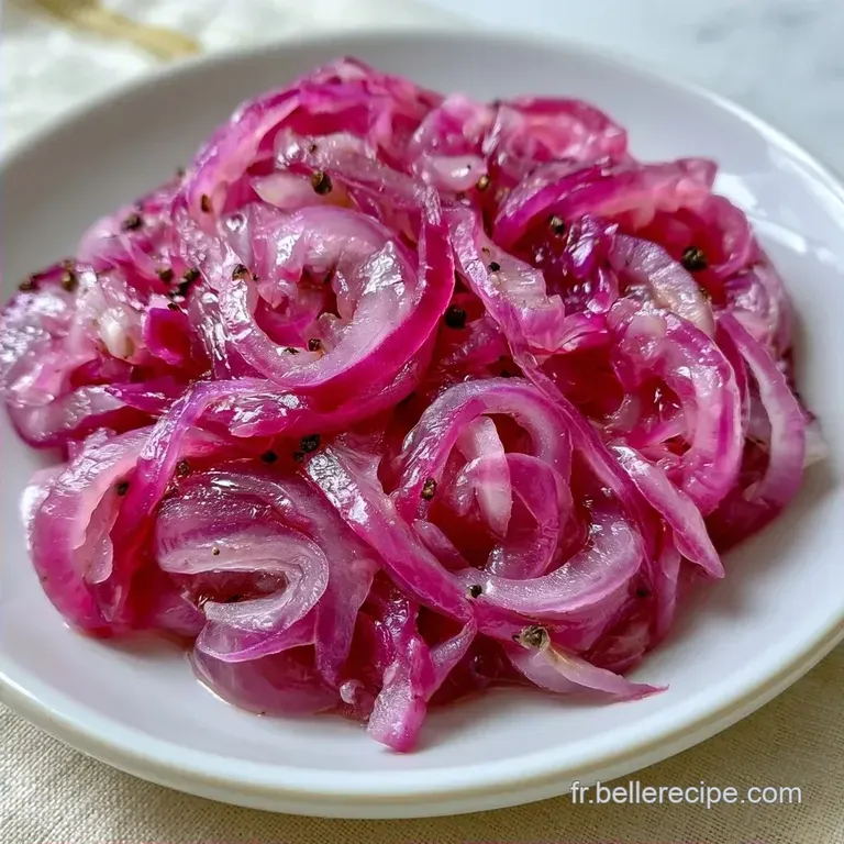Oignons Rouges Marin&eacute;s au Vinaigre Blanc