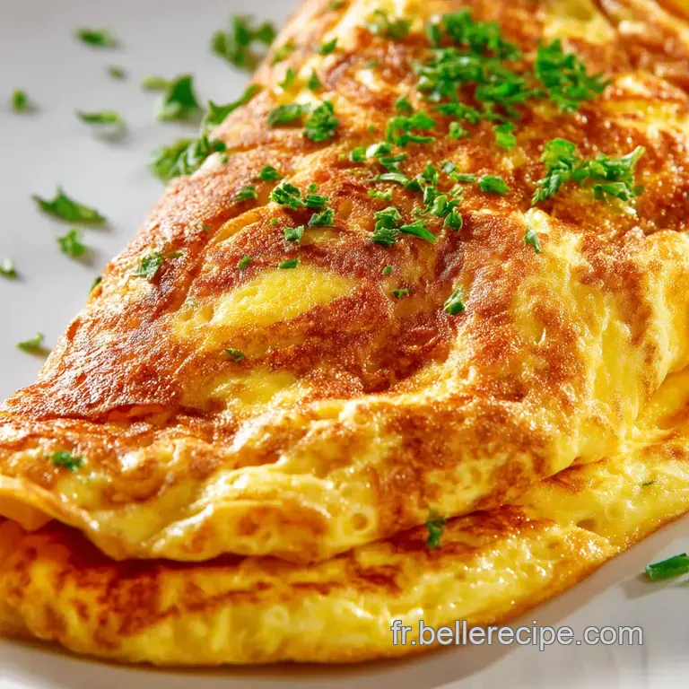 Omelette Au Fromage presentation