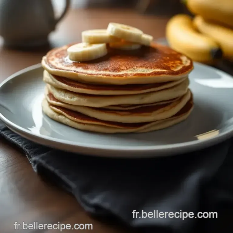 Pancakes Sans Gluten &Agrave; La Banane presentation