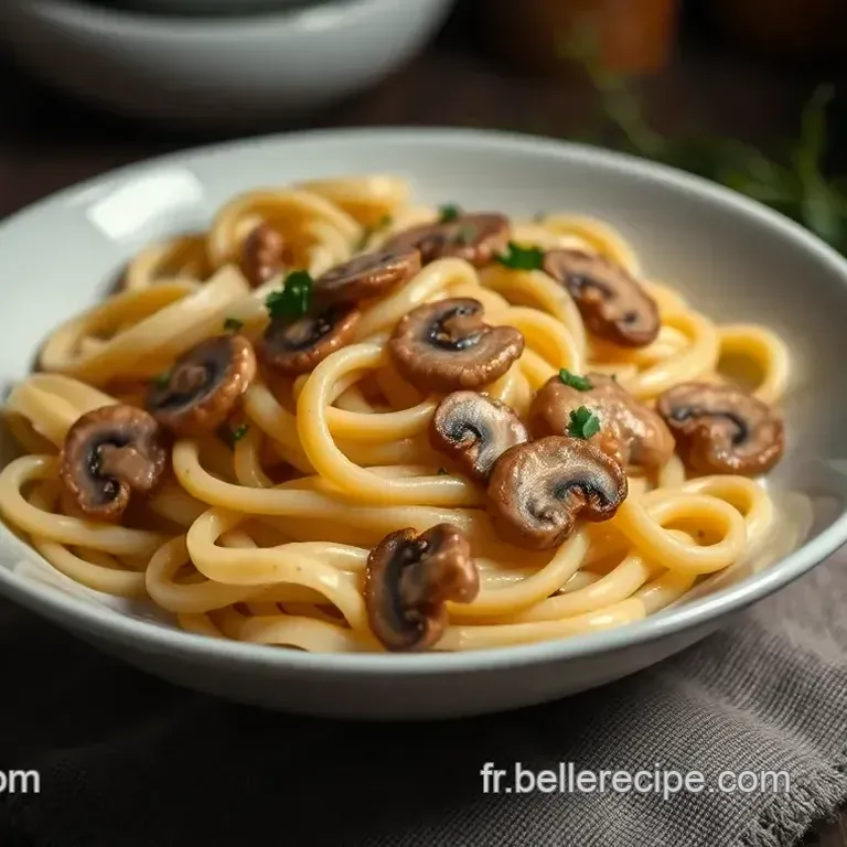 P&acirc;tes Cr&eacute;meuses aux Champignons et Parmesan