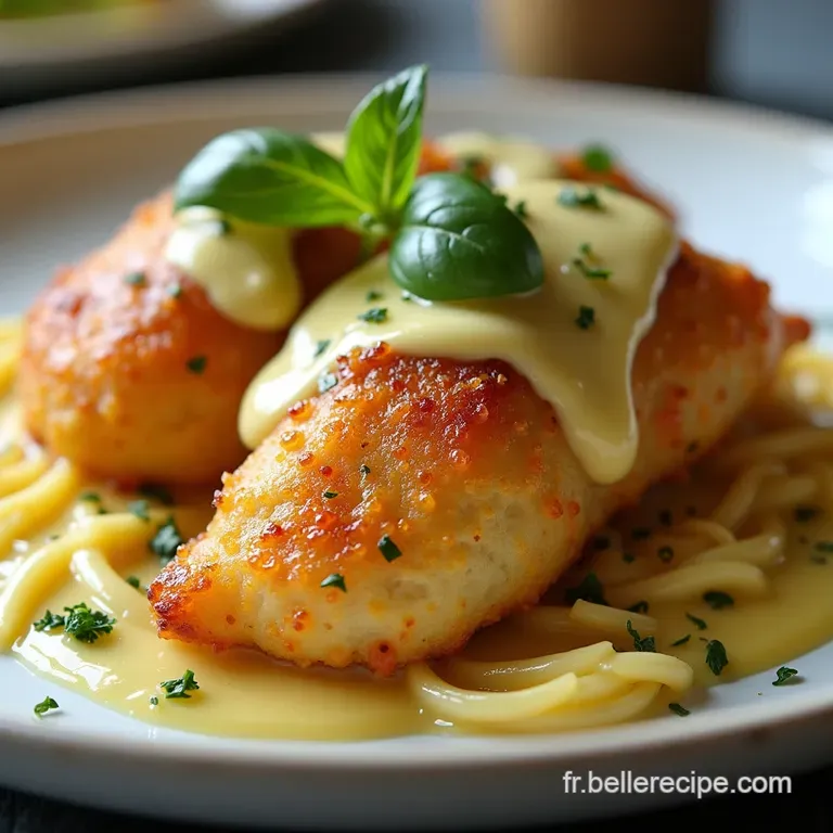 P&acirc;tes Cr&eacute;meuses Express au Poulet et Sauce Boursin &agrave; lAil et aux Fines Herbes
