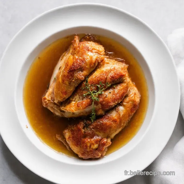 Paule dAgneau Confite &agrave; lAil et au Thym