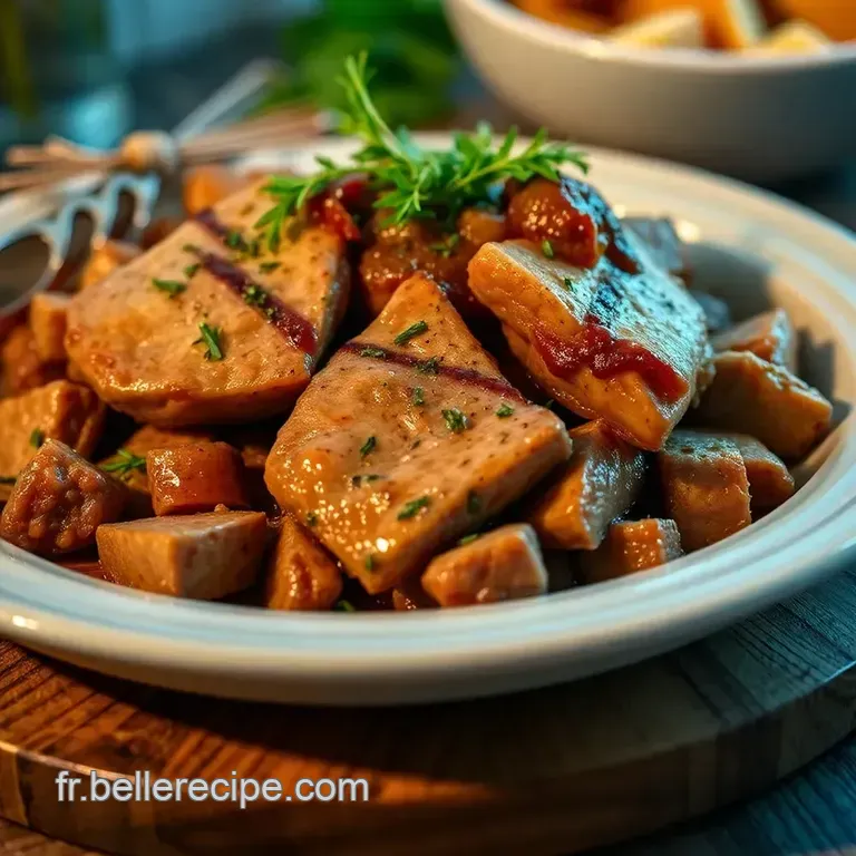 Picanha De Veau R&ocirc;tie Aux Herbes Aromatiques presentation