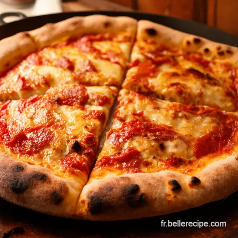 Pizza Barbecue Au Poulet R&ocirc;ti Lam&eacute;ricaine Revisit&eacute;e presentation