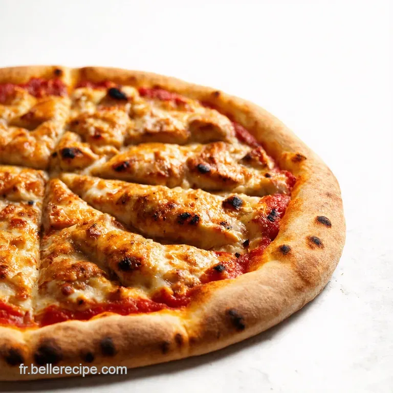 Pizza Barbecue au Poulet R&ocirc;ti LAm&eacute;ricaine Revisit&eacute;e