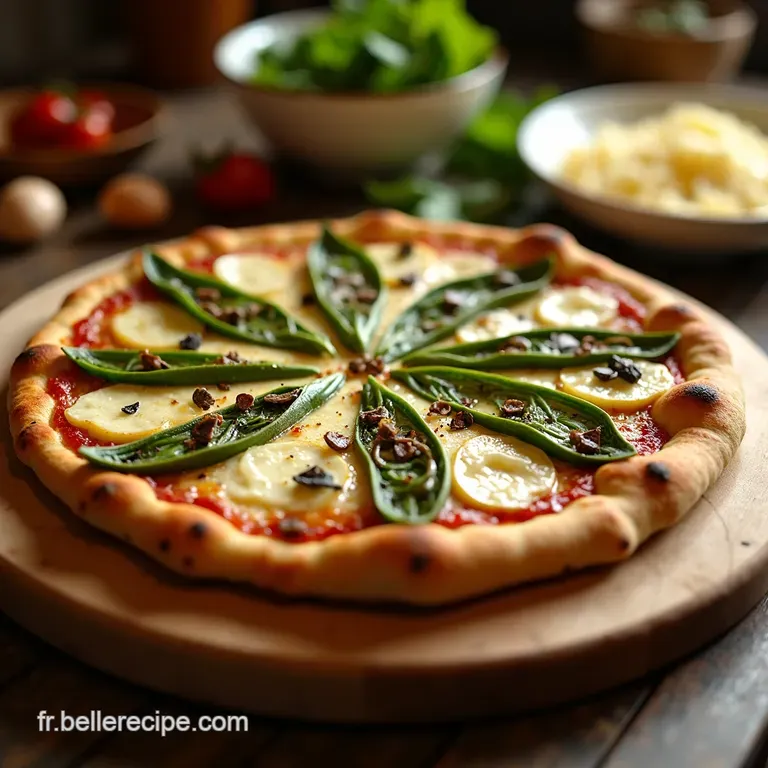 La Reine Verte Pizza Gourmande Aux &Eacute;pinards Ricotta Fum&eacute;e Et Pignons Torr&eacute;fi&eacute;s presentation