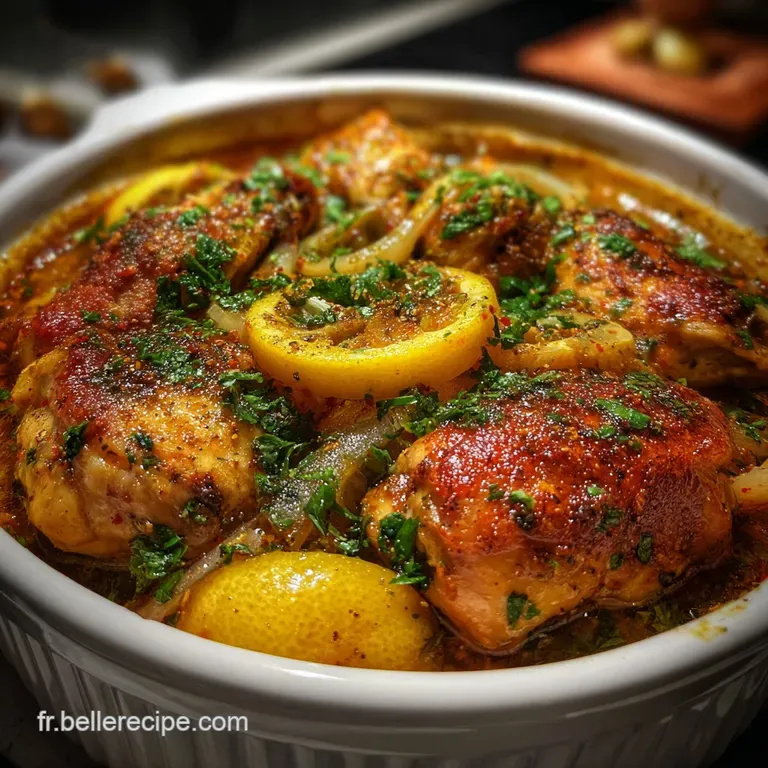 Le Plat Tajine Classique : Recette Poulet Juteux presentation