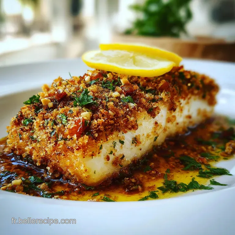 Elegant plate featuring pan-seared fish glistening with Bordelaise sauce, alongside creamy mashed potatoes and tender aspa...