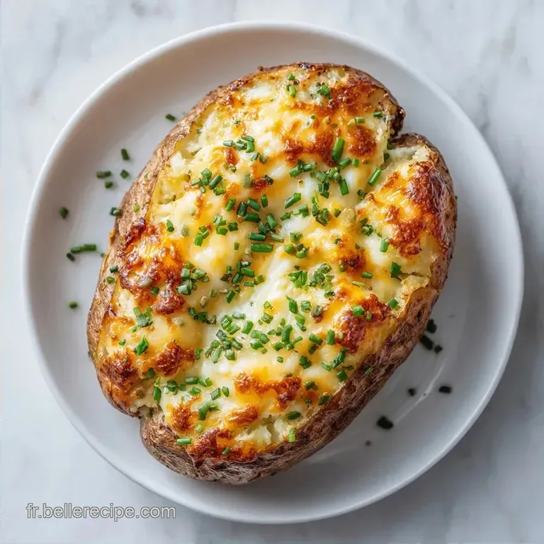 Pomme De Terre Garnie Fromage : L&eacute;g&egrave;re et Fondante