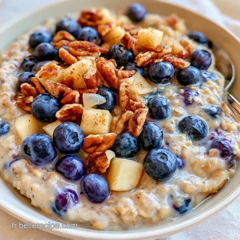 Porridge Myrtilles Pommes aux Noix de P&eacute;can