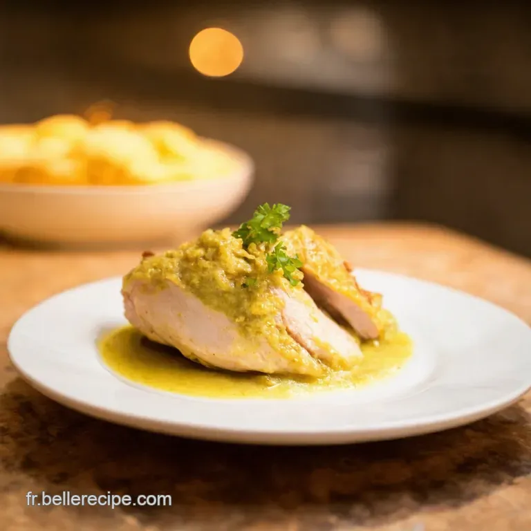 Poulet &Agrave; La Cr&egrave;me Et Moutarde Recette Familiale presentation