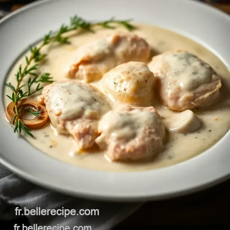 Poulet &Agrave; La Cr&egrave;me Fa&ccedil;on Grand-M&egrave;re presentation