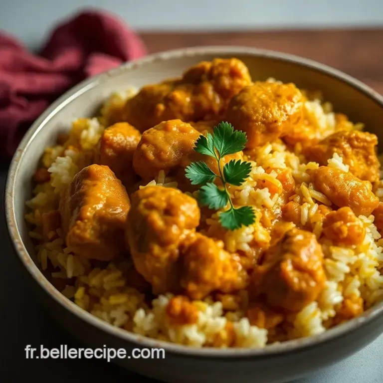 Poulet Au Riz Au Curry : Recette Facile Et Savoureuse presentation