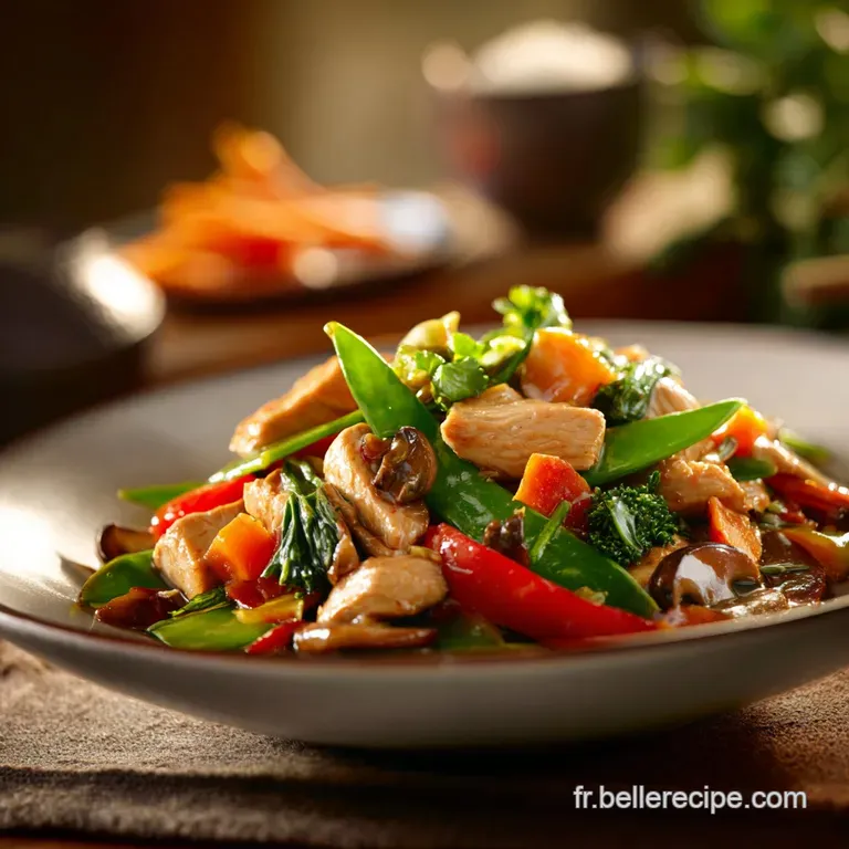 Le Poulet Sojaexpress &Eacute;vasion Umami Et L&eacute;gumes Croquants Au Wok presentation