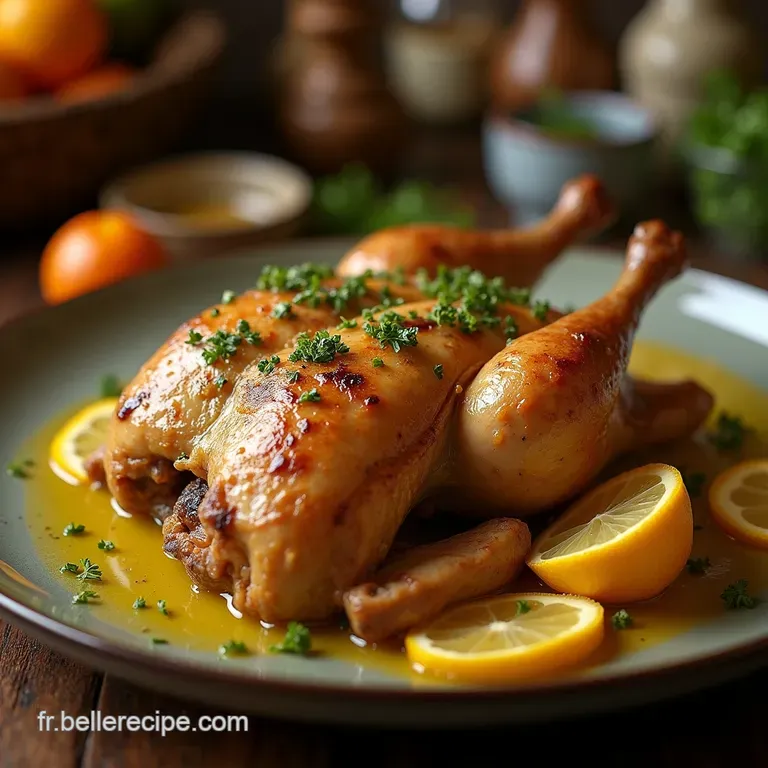 Le Poulet Fermier R&ocirc;ti En Cocotte Aux Herbes De Provence Et Citron Confits La Tendret&eacute; Garantie presentation