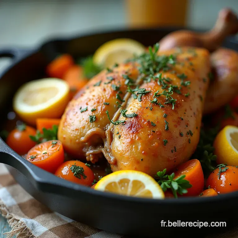 Le Poulet Fermier R&ocirc;ti en Cocotte aux Herbes de Provence et Citron Confits La Tendret&eacute; Garantie