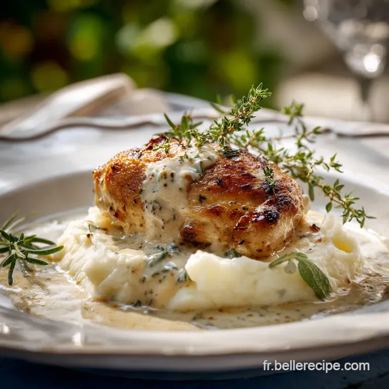 Poulet &agrave; la Cr&egrave;me Moutard&eacute;e et sa Pur&eacute;e Maison Onctueuse Fa&ccedil;on GrandM&egrave;re