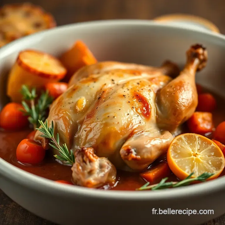 Poulet En Cocotte &Agrave; L ancienne presentation