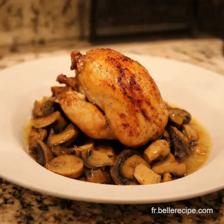 Poulet Gourmand Au Porto Et Son &Eacute;crin De Champignons presentation