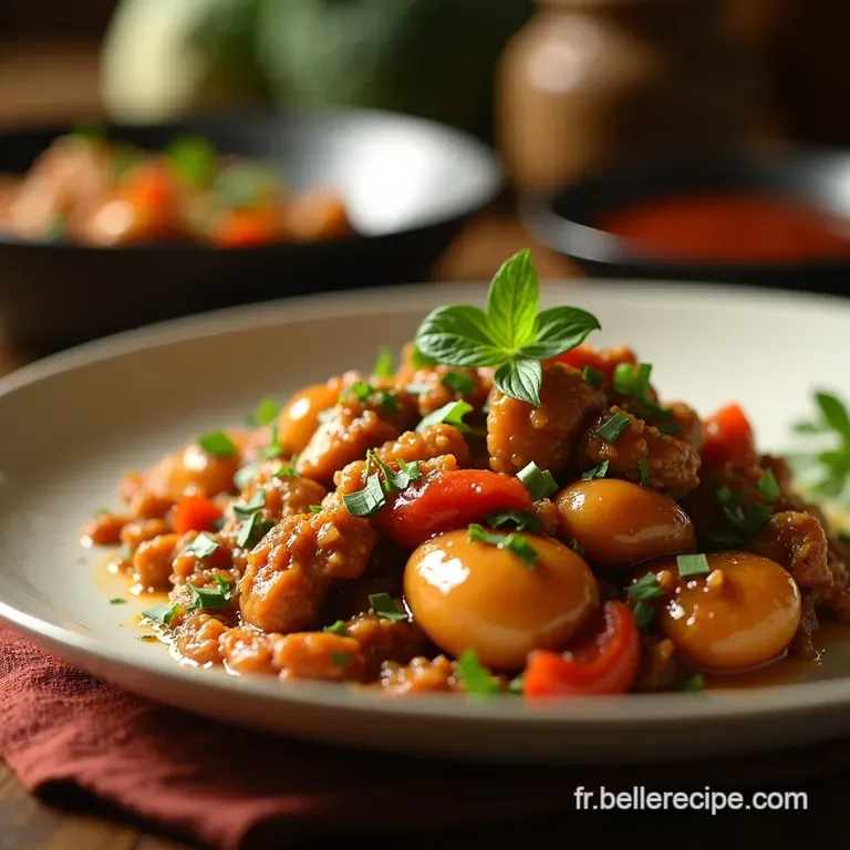 Poulet Saut&eacute; Aux L&eacute;gumes Croquants Au Wok presentation