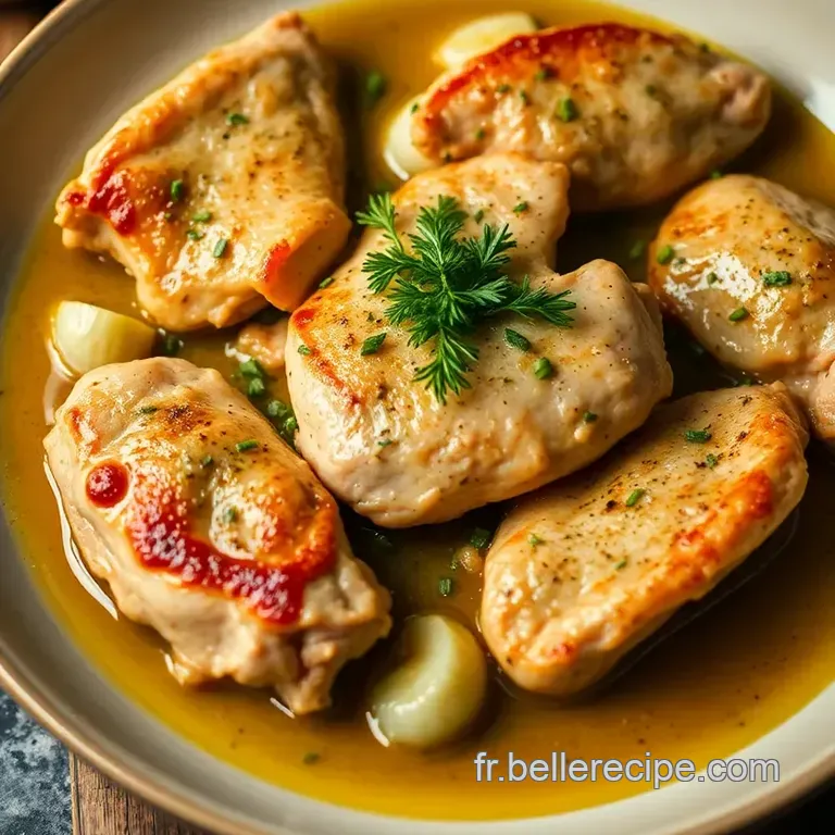 Poulet Vall&eacute;e D auge Revisit&eacute; (Weight Watchers) presentation