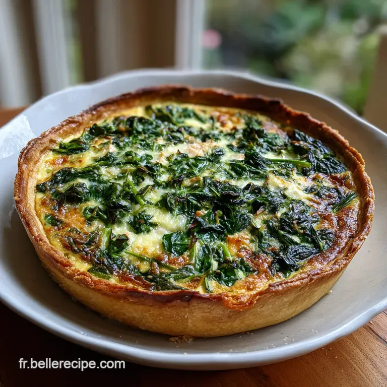 Quiche Atlantique UltraFacile aux &Eacute;pinards et Saumon Fum&eacute;