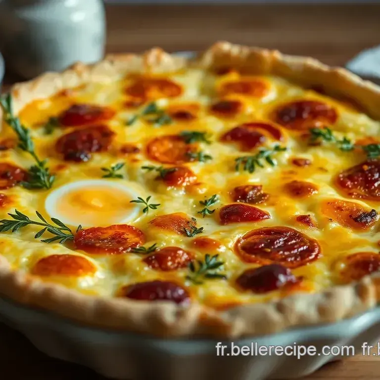 Quiche au Fromage Classique : La D&eacute;licatesse Fran&ccedil;aise