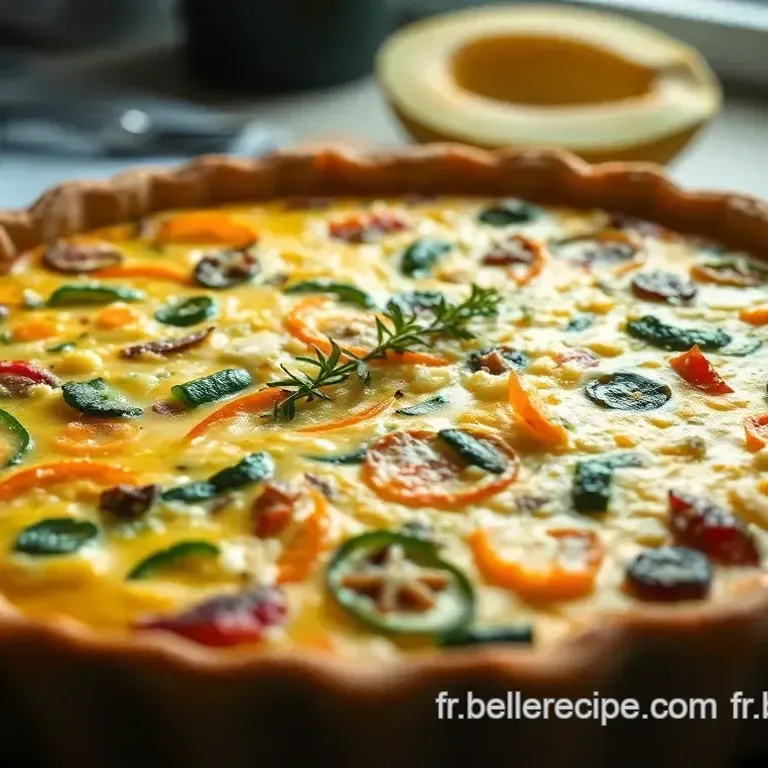 Quiche aux L&eacute;gumes Color&eacute;s et Fromage de Ch&egrave;vre