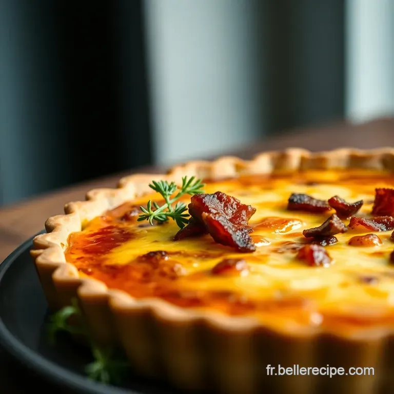 Quiche Lorraine Cr&egrave;me Br&ucirc;l&eacute;e aux Lardons