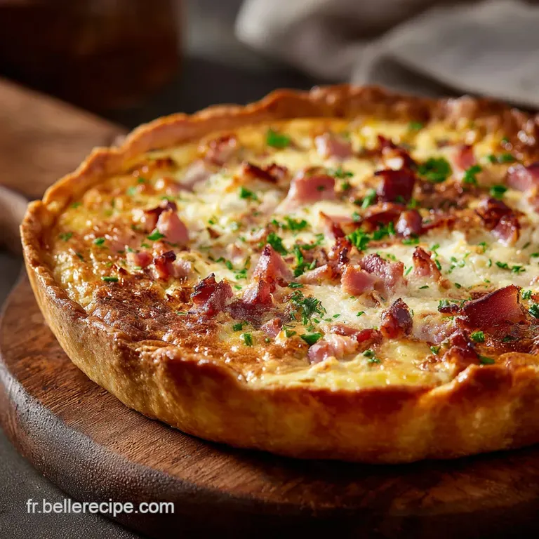 La Quiche Bistrot Parfaite Poireau Ch&egrave;vre Affin&eacute; et &Eacute;clats de Jambon Sec