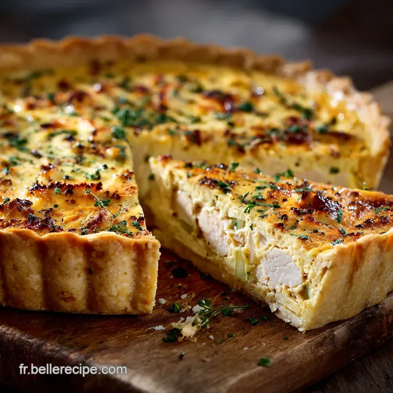 Quiche Poulet Moutarde Aux Poireaux Le Classique Revisit&eacute; presentation
