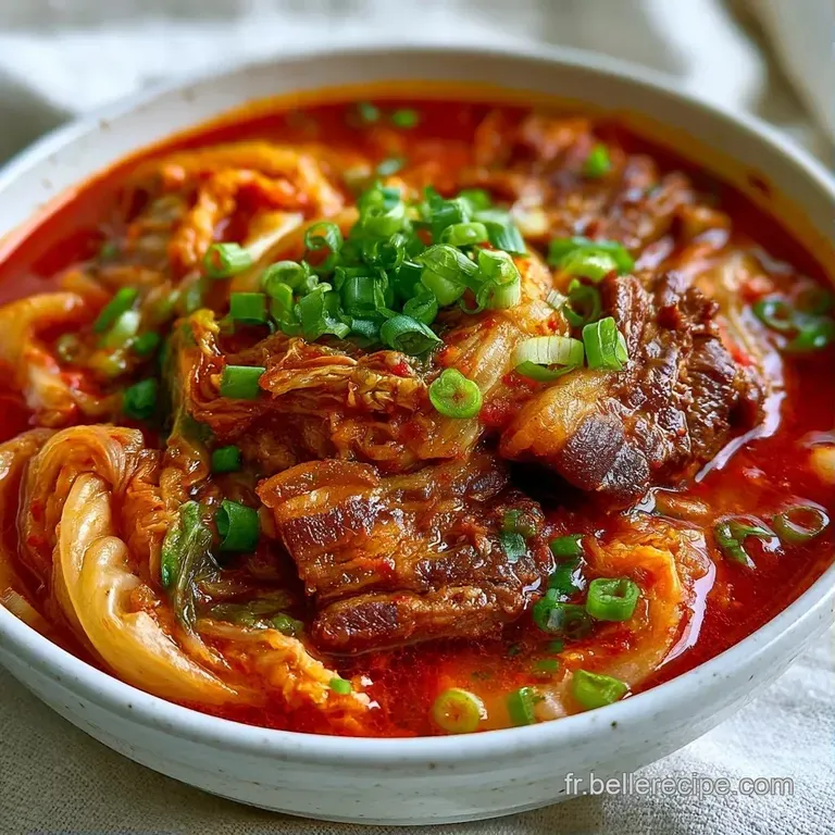 Un bol en pierre noire fumant contenant un rago&ucirc;t orang&eacute;, d&eacute;cor&eacute; de tranches de tofu blanc et de ciboulette fra&icirc;che.