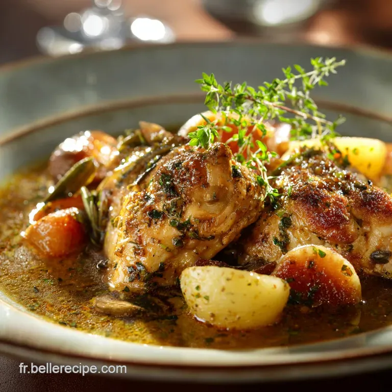 Rago&ucirc;t de Poulet Familial aux Herbes Le Plat R&eacute;confortant du Dimanche