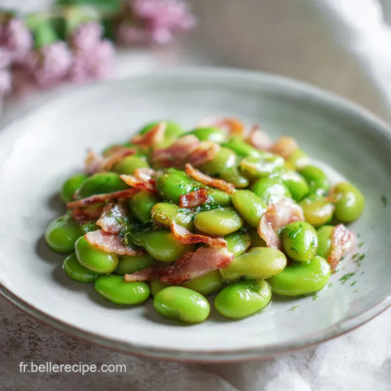 Recette aux F&egrave;ves : Po&ecirc;l&eacute;e Fondante aux Lardons