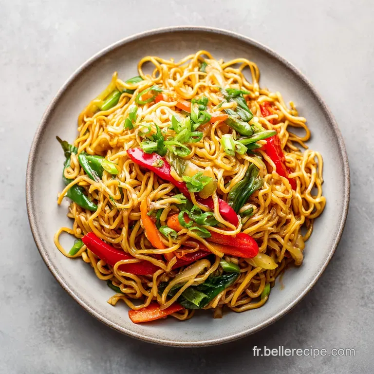 Recette Nouilles Saut&eacute;es Poulet et L&eacute;gumes