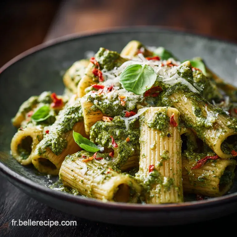 Rigatoni Au Pesto Rosso Cr&eacute;meux La Recette Facile Et Onctueuse En 25 Min presentation