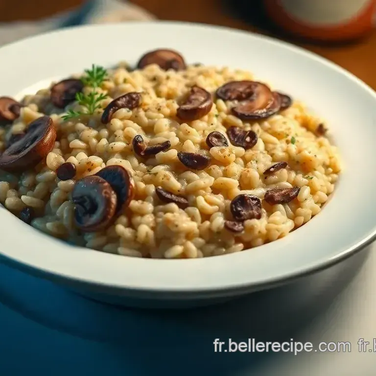 Risotto Cr&eacute;meux aux Champignons et Parmesan