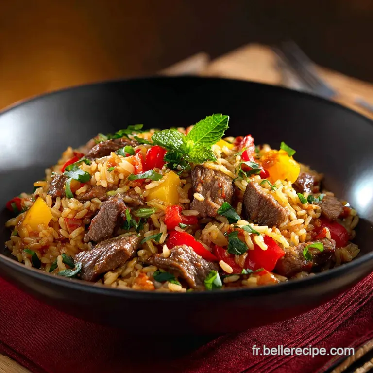 Riz Saut&eacute; Au B&oelig;uf Le Secret Dun Wok Parfait &Agrave; La Maison presentation