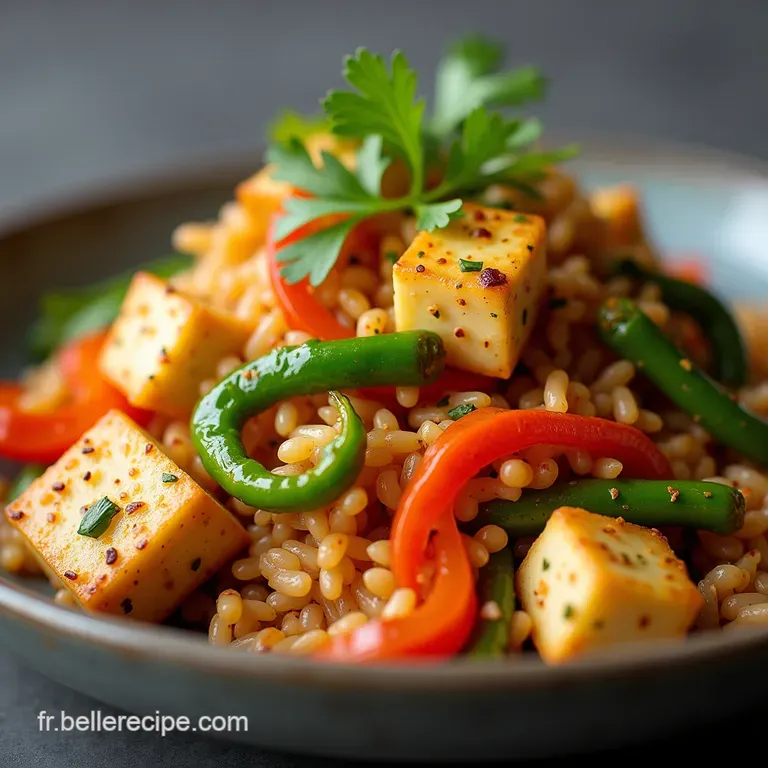 Le Wok Express du Dimanche Riz Saut&eacute; aux L&eacute;gumes Croquants et Tofu Croustillant