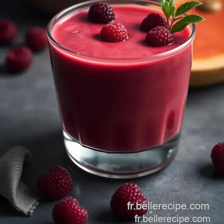 Rouge Baiser: a Kiss of Red Berry Smoothie presentation