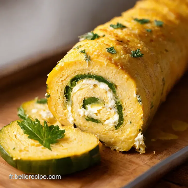 Roul&eacute; De Courgettes Au Fromage Frais Tomate Et Basilic presentation