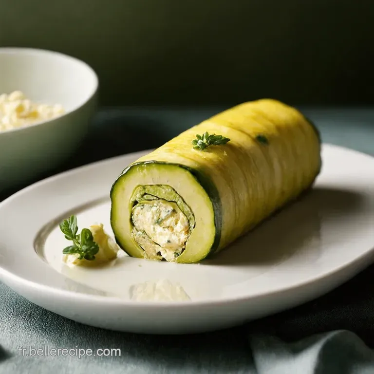 Roul&eacute; de Courgettes au Fromage Frais Tomate et Basilic